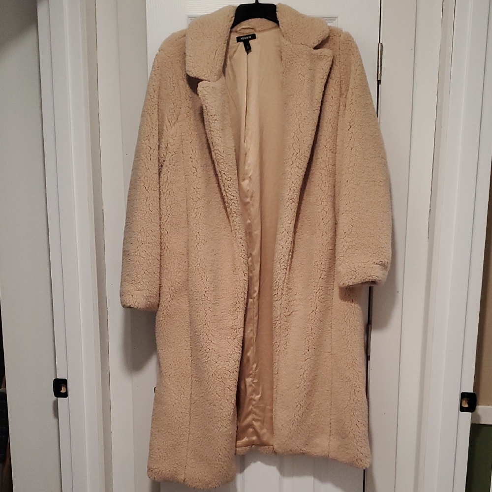Torrid Beige Teddy Jacket